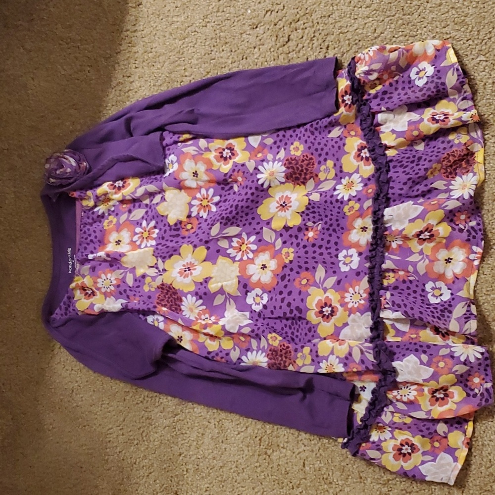 Flower long sleeved dress 5T